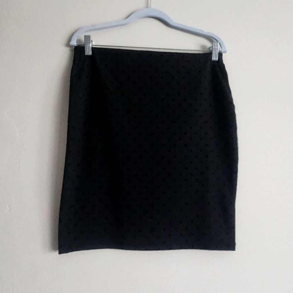 Old navy black velvet polka-dot mini skirt holiday outfit size Medium